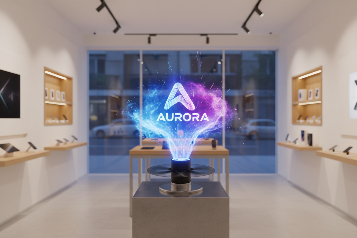 3D Hologram Projector in Use