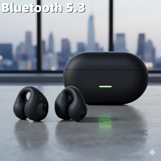 T75 Bone Conduction Wireless Headphones - Bluetooth 5.3 Sports Earphones with HiFi Sound & Waterproof