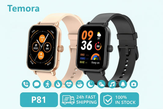 Temora  P81 Smart Watch - 1.9" HD Display with Voice Calling & 24/7 Health Monitoring