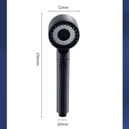 Premium 3-Mode High Pressure Shower Head with Built-In Filter & Massage Brush - Transform Your Daily Shower Experience