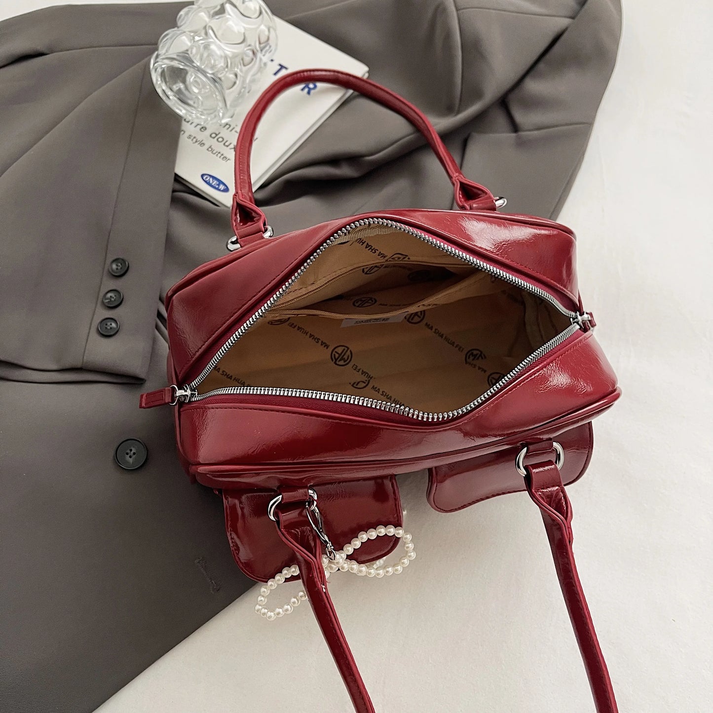 Temora Bow Shoulder Bag - Korean Fashion Pillow Bag for Women