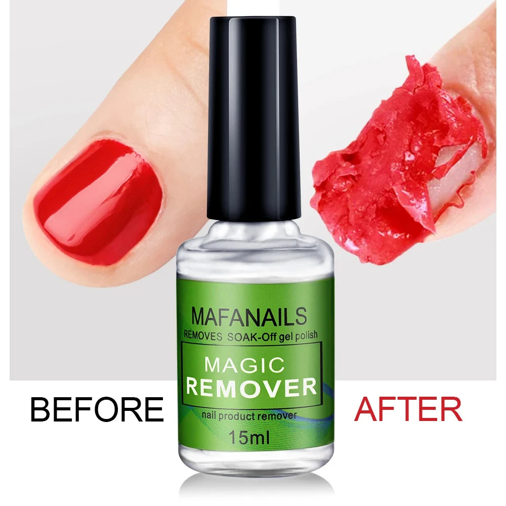 MAFANAILS 15ml Magic Gel Polish Remover - Fast UV Gel Removal, No Soak Off Required