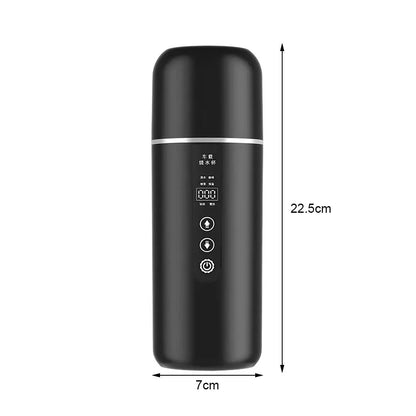 500ML Portable Car Electric Kettle 12V/24V - Smart Temperature Control Travel Mug with OLED Display
