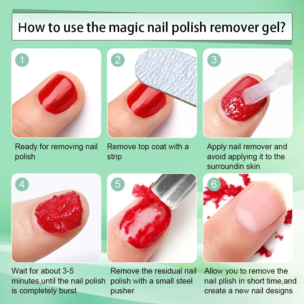 MAFANAILS 15ml Magic Gel Polish Remover - Fast UV Gel Removal, No Soak Off Required