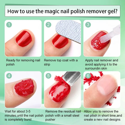 MAFANAILS 15ml Magic Gel Polish Remover - Fast UV Gel Removal, No Soak Off Required