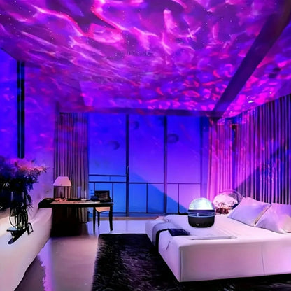LED Starry Sky Galaxy Projector - RGB Atmosphere Light with Remote Control