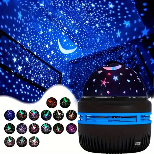 Temora Starry Sky Projector - LED Galaxy Night Light with Moon & Stars