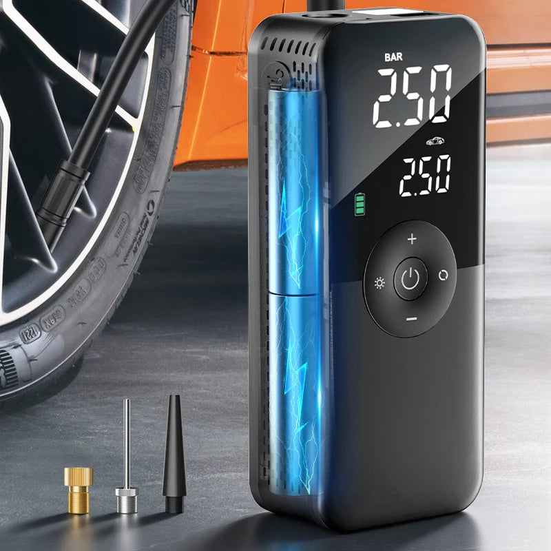 CARSUN Portable Digital Tire Inflator - Rechargeable Cordless Air Pump