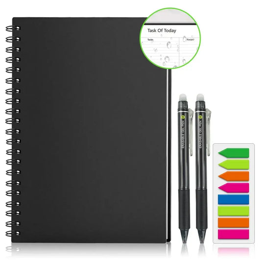 Caderno Inteligente Reutilizável HOMESTEC A4 - Apagável com Caneta e Pano | 500 Usos