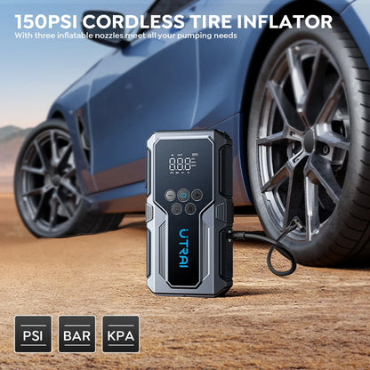 UTRAI 1500A Car Jump Starter Power Bank with 150PSI Air Pump - Emergency Battery Booster