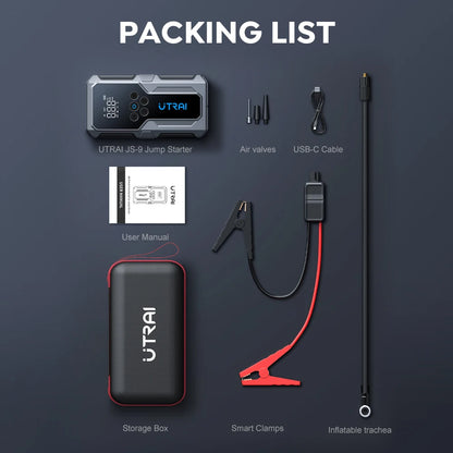 UTRAI 1500A Car Jump Starter Power Bank with 150PSI Air Pump - Emergency Battery Booster