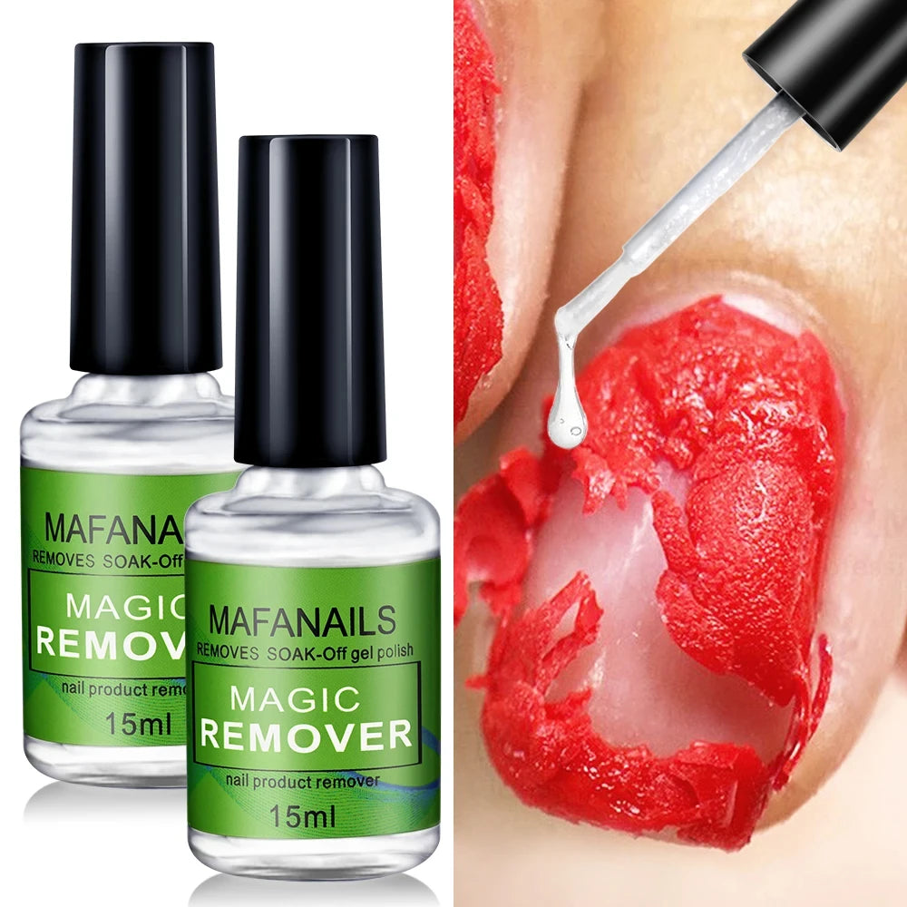 MAFANAILS 15ml Magic Gel Polish Remover - Fast UV Gel Removal, No Soak Off Required