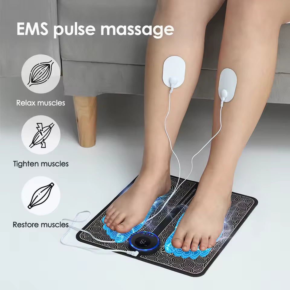 Rechargeable EMS Electric Foot Massager Pad