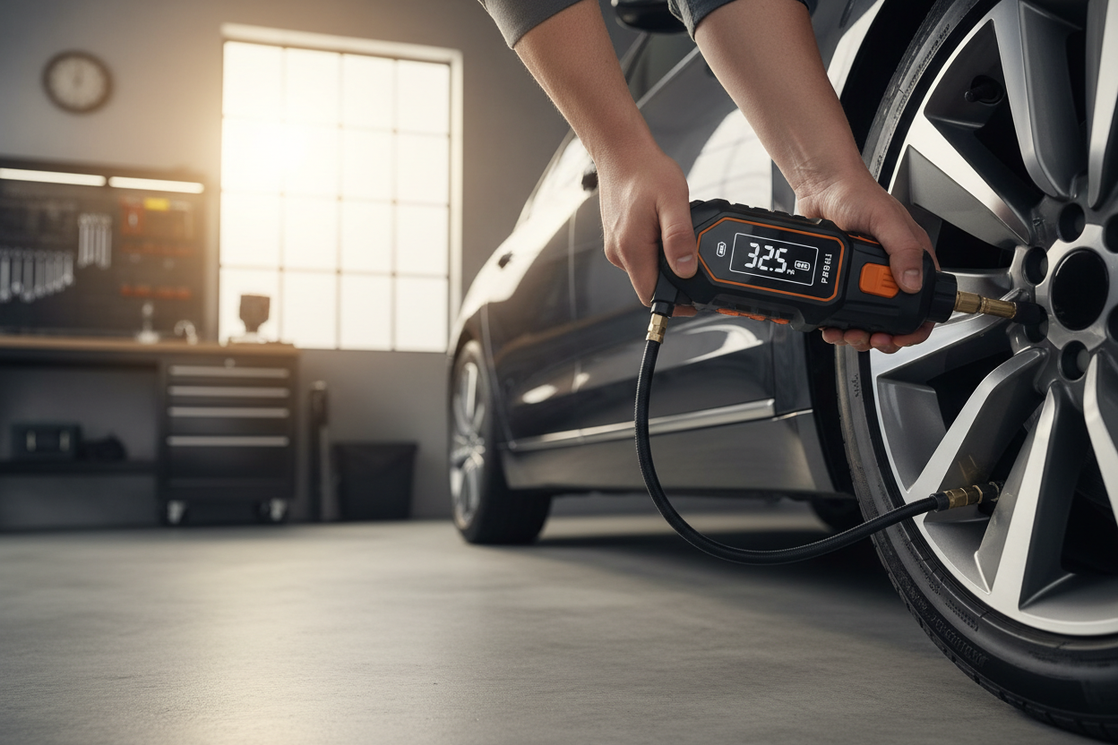 Foto em uso no carro