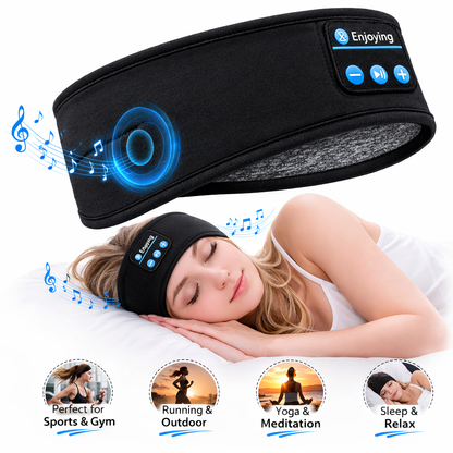 SleepSound Pro™ – Wireless Bluetooth Sleep Headband | Comfortable Sleep Mask with Speakers