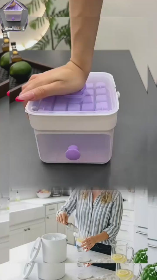 Temora 50-Cube Ice Maker — Double Layer with Easy Press Cap